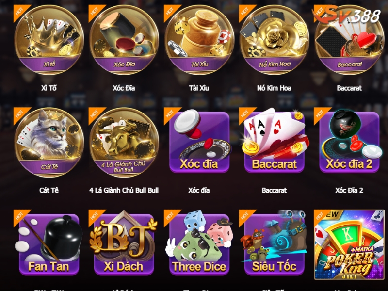 Những trò chơi game bài 3D phong phú